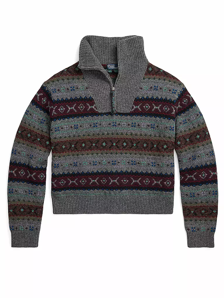 POLO RALPH LAUREN Troyer Pullover grau