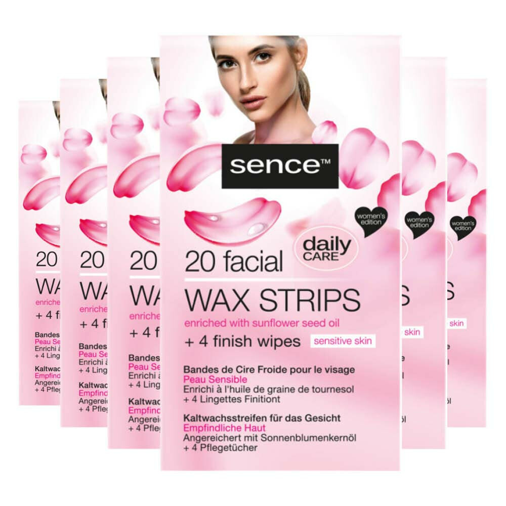 6x Sence Wax Strips voor het Gezicht20 stuks