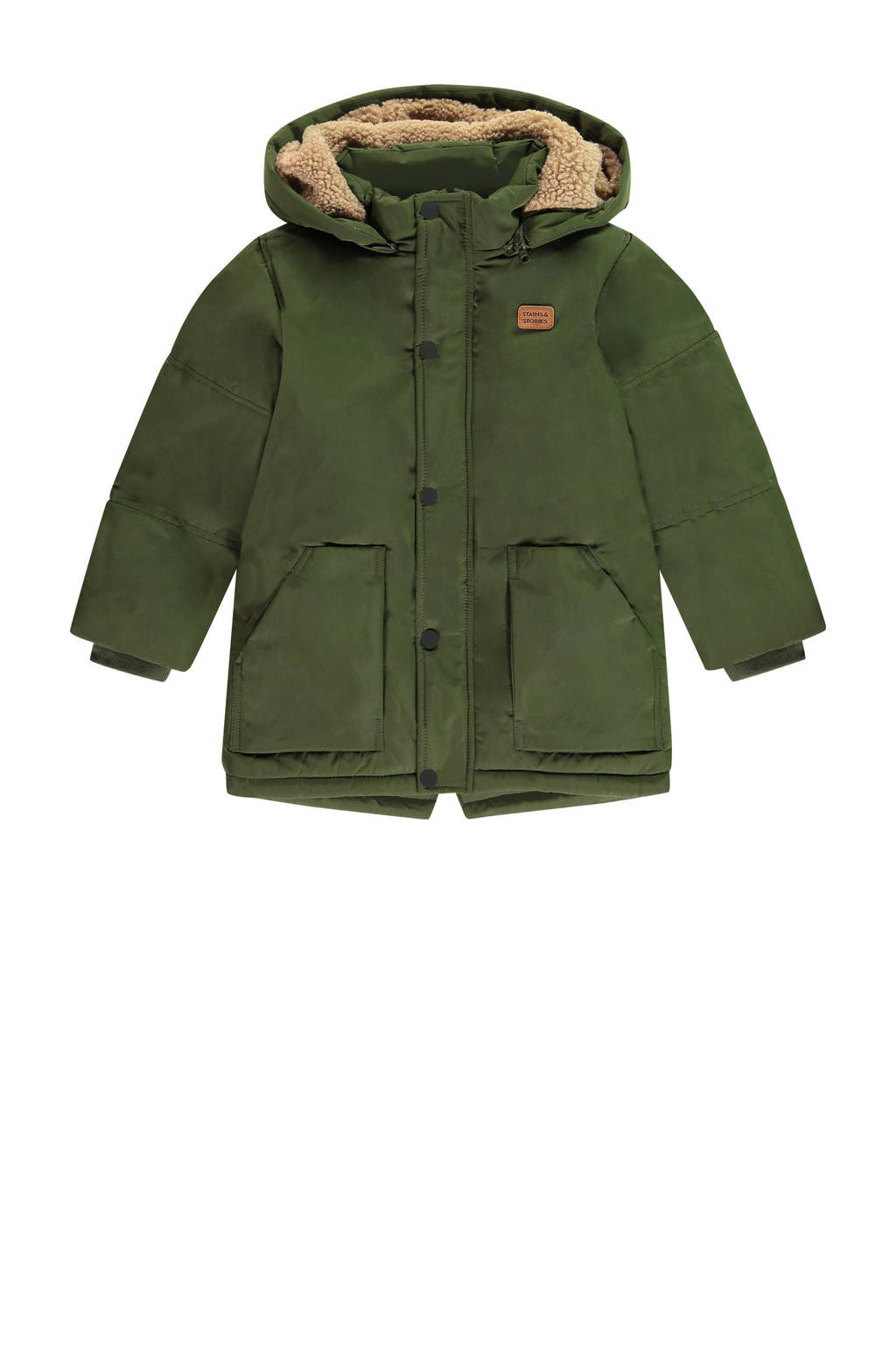 Stains&Stories winterjas groen