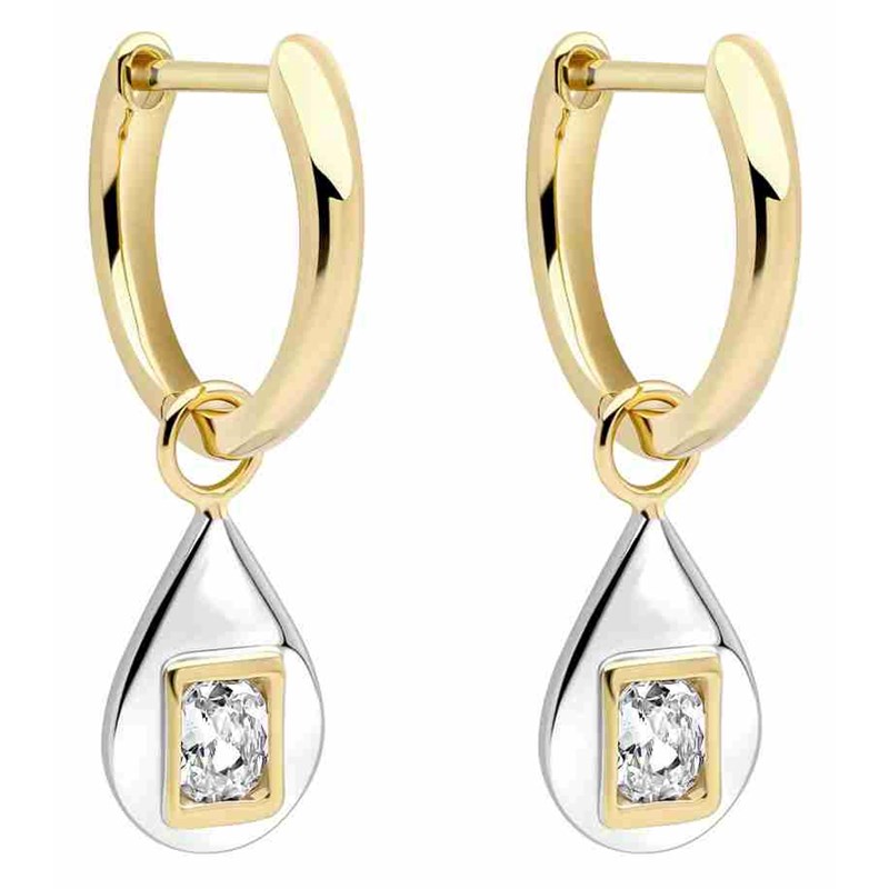 Boucle d'oreille plaqué or en argent 925