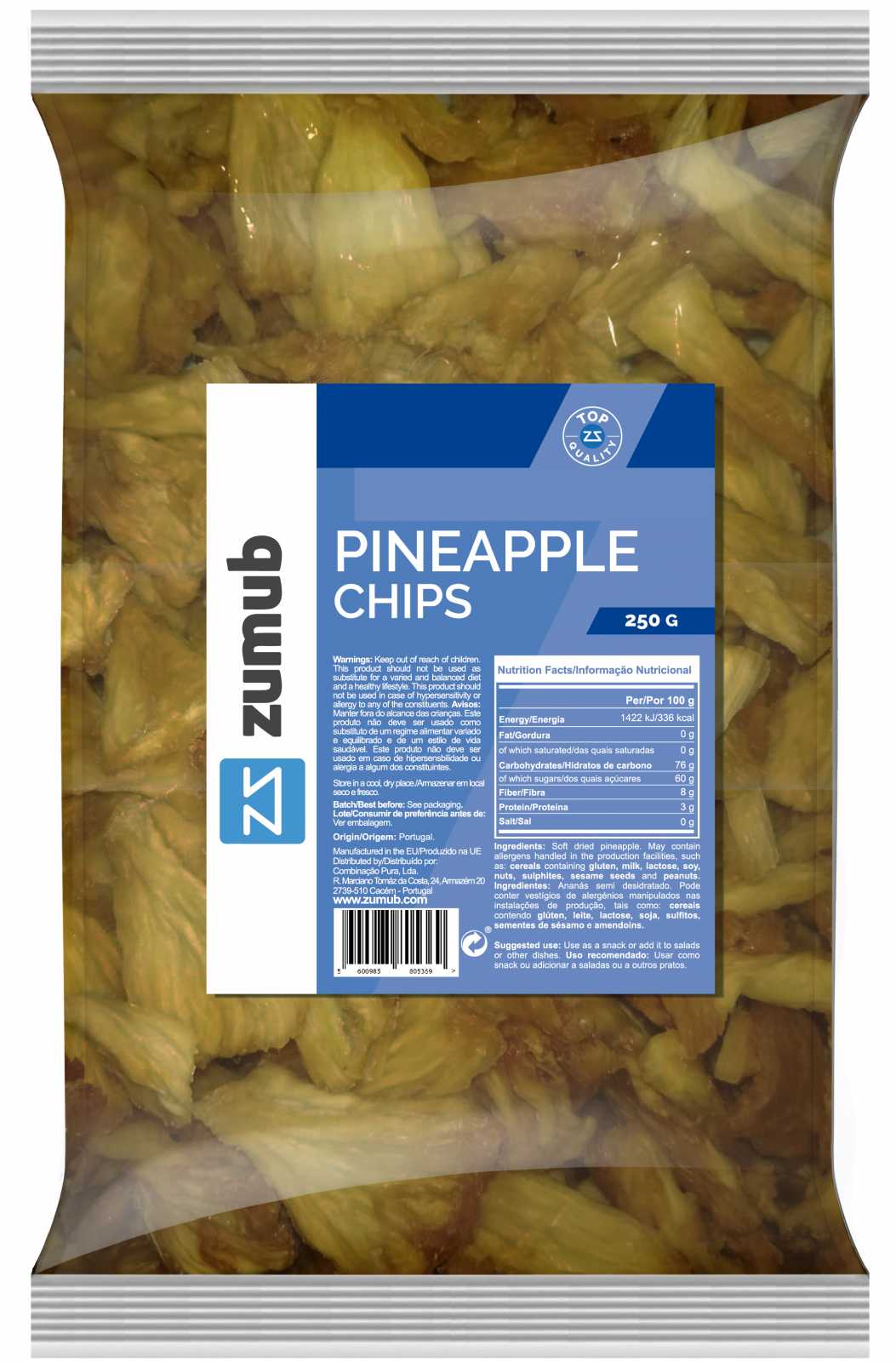 Chips de Abacaxi Zumub 250g