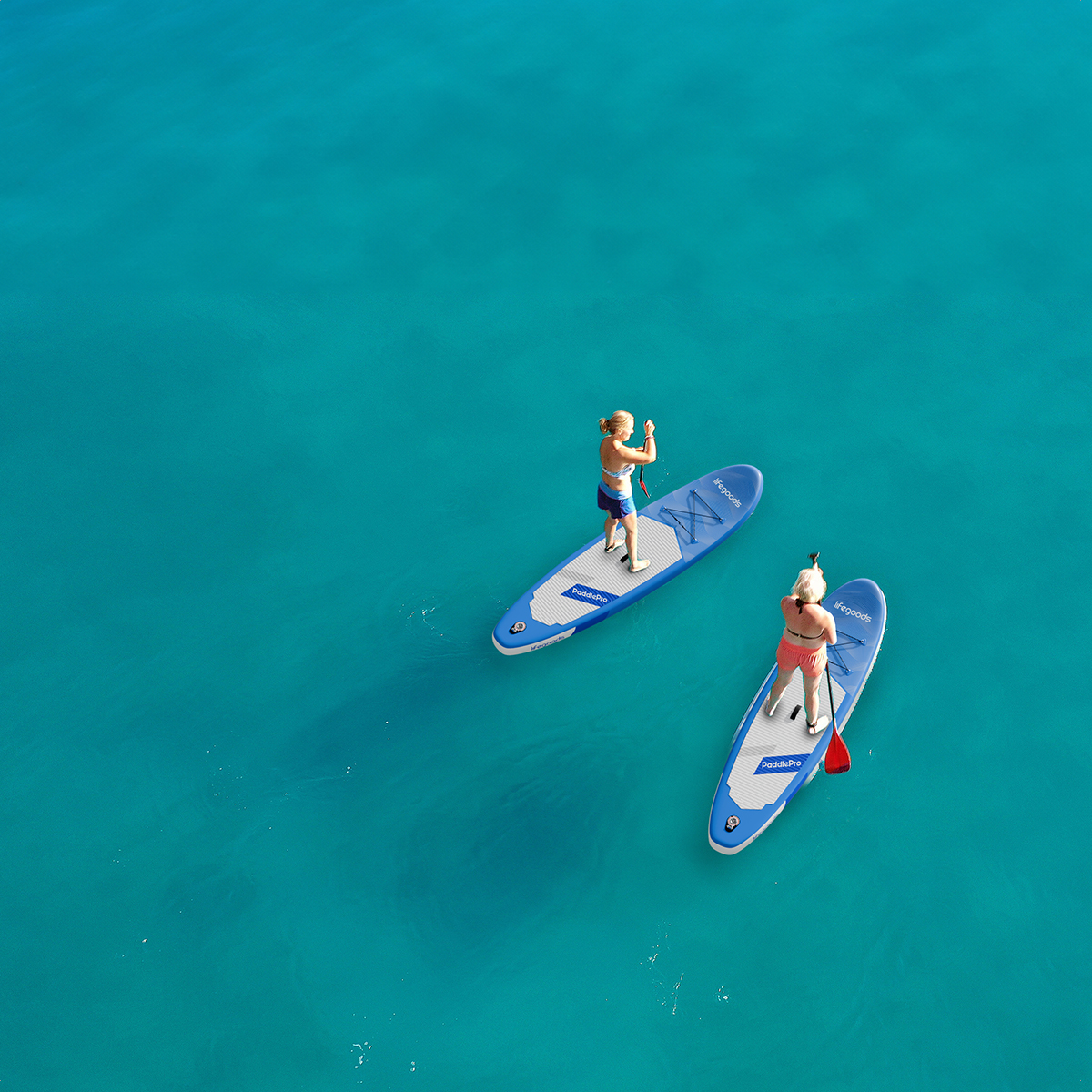 LifeGoods Allround Compact SUP Board - Blue