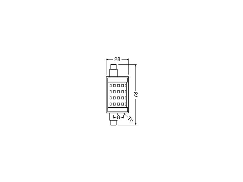 OSRAM Lampe Superstar Line 78, 8.5W, R7 s Warmweiss Dimmbare LED-Lampe mit R7 s-Retrofit-Sockel