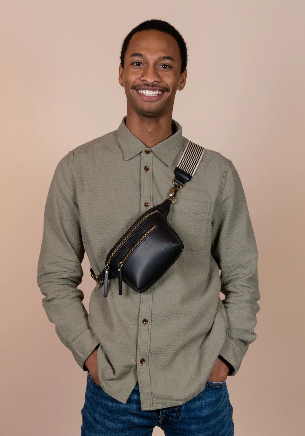 O My Bag Hip Bag Beck's Bum Bag Apple Leather Black