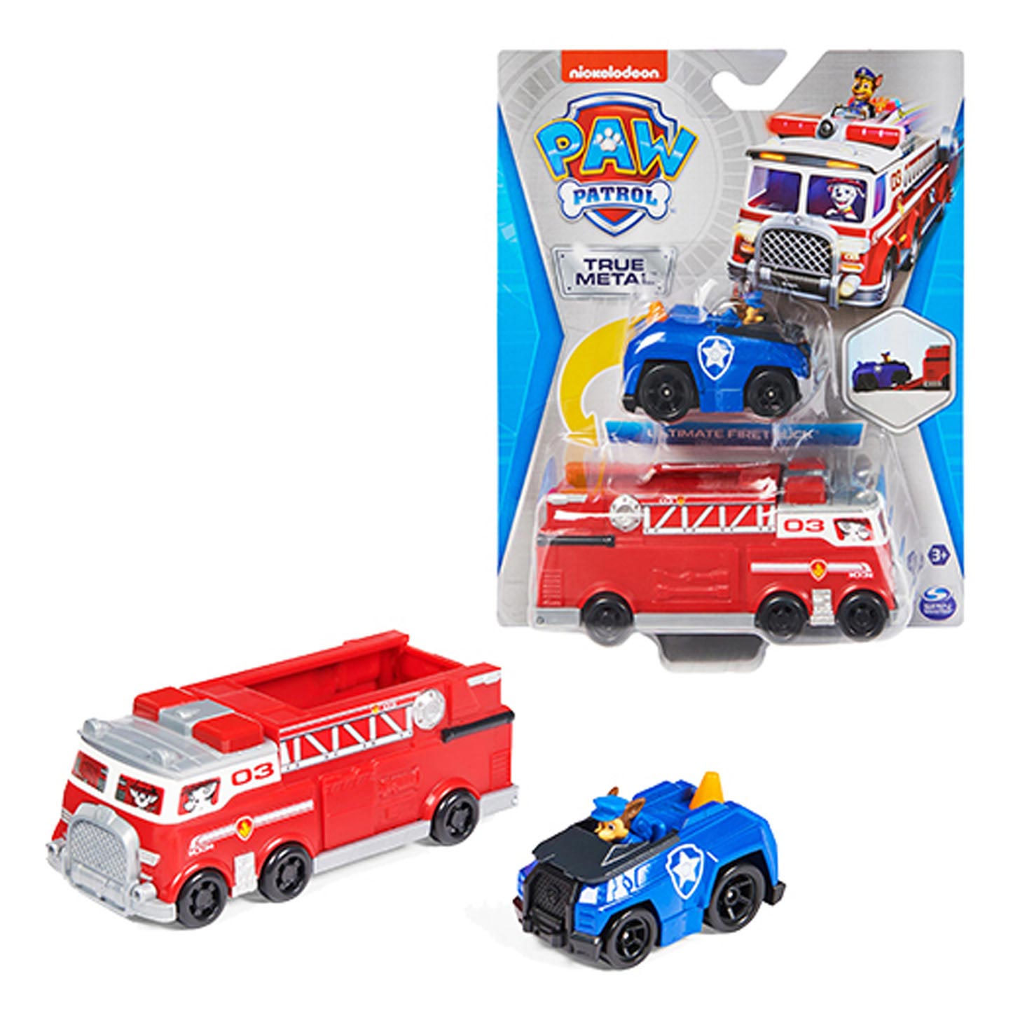 PAW Patrol - True Metal Brandweerwagen Team Voertuig