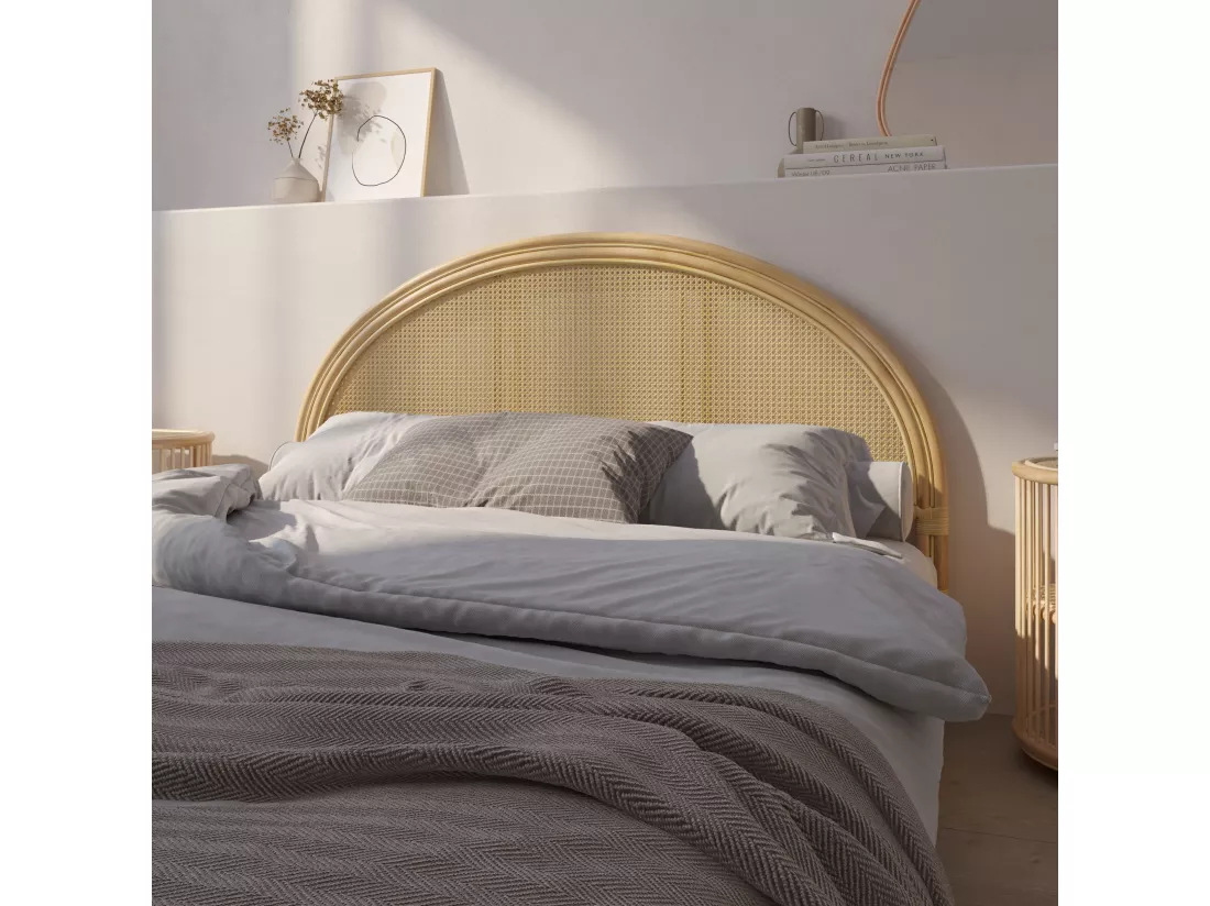Tête de lit 160 cm en rotin et cannage - Madya