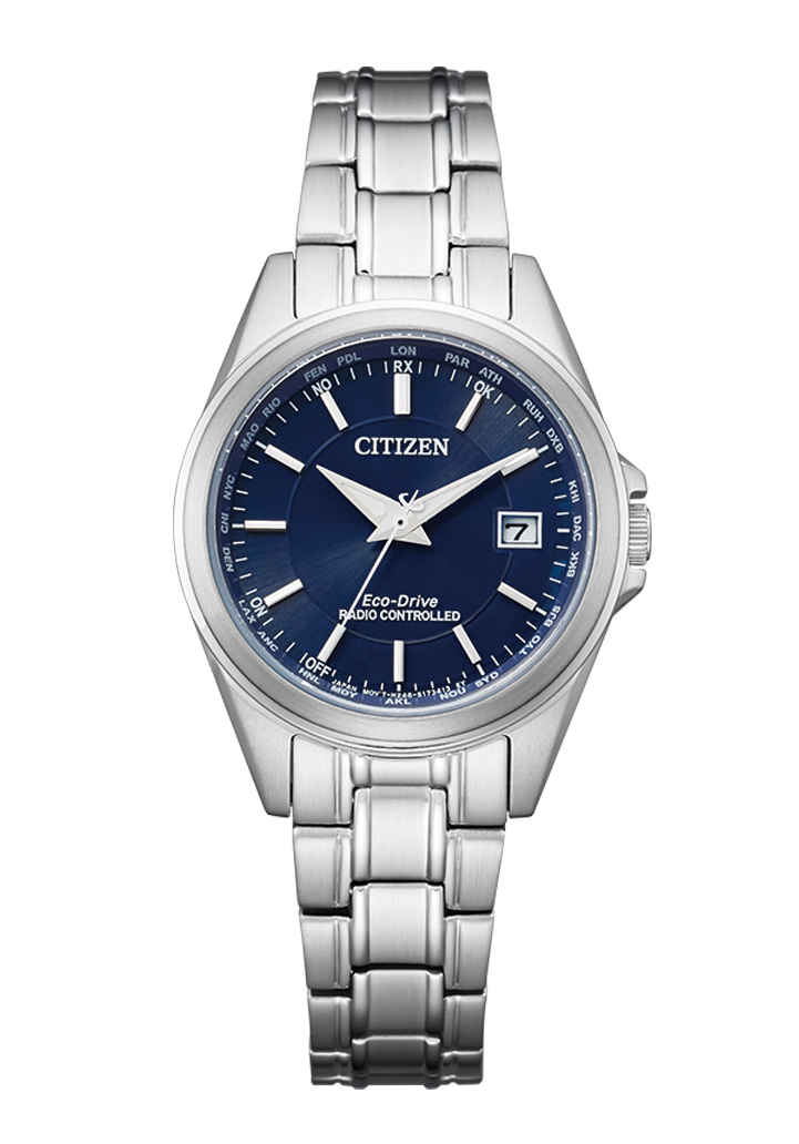 Citizen Eco-Drive Funkuhr Damenuhr Silber EC1180-81L