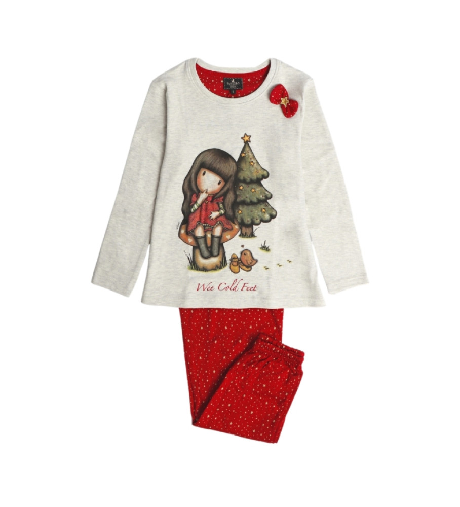 Santoro Pajas Manga Long Wee Cold Feet cinza