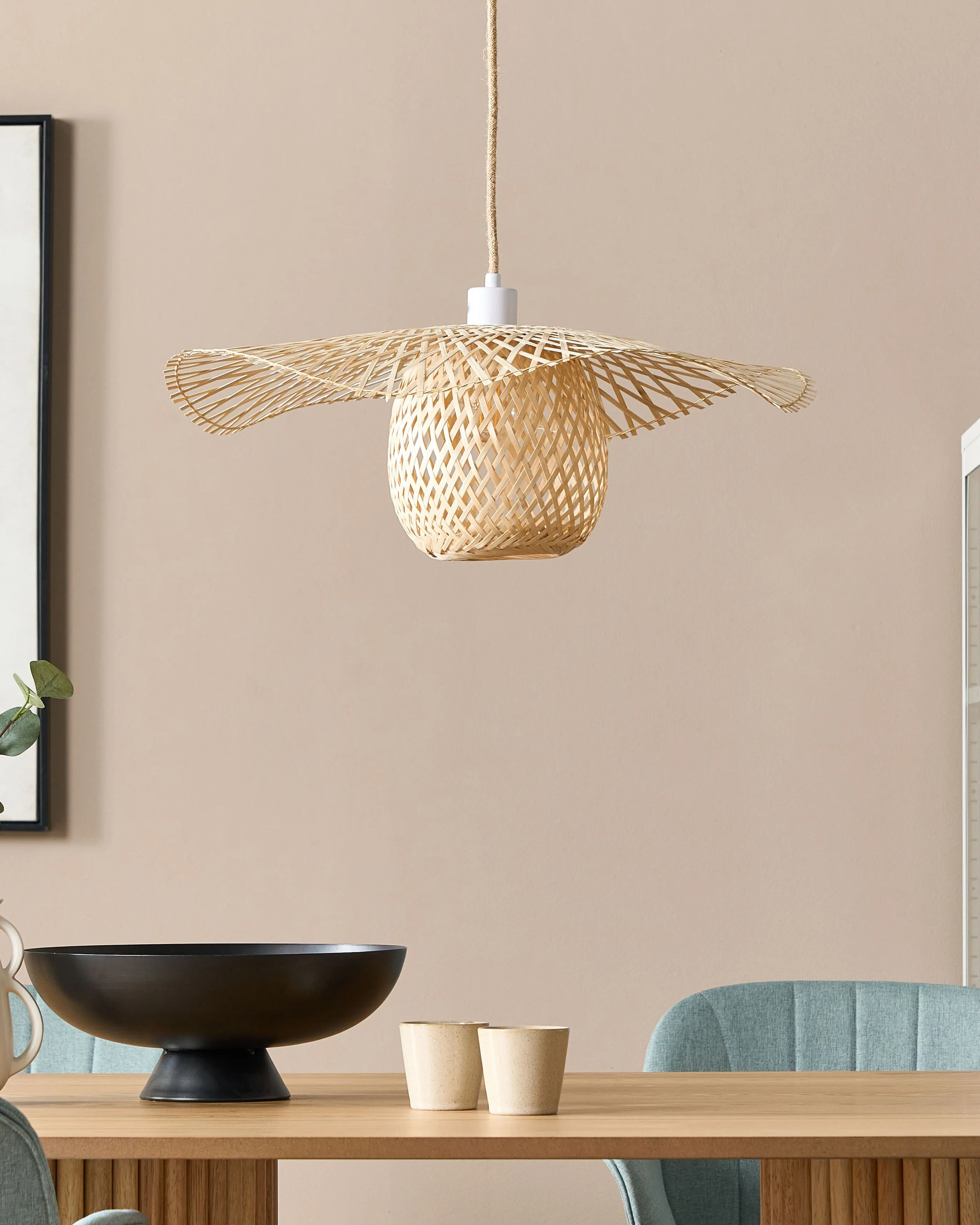 Hanglamp BONITO Bamboehout Lichtbruin