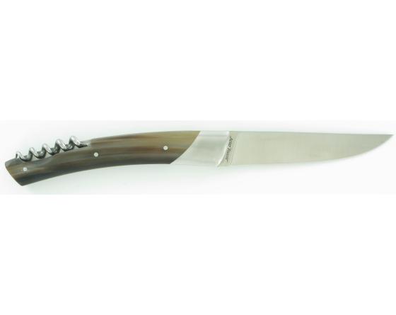 Grand Cru Corne PIQUETEE Couteau de Poche Le Thiers par Chambriard