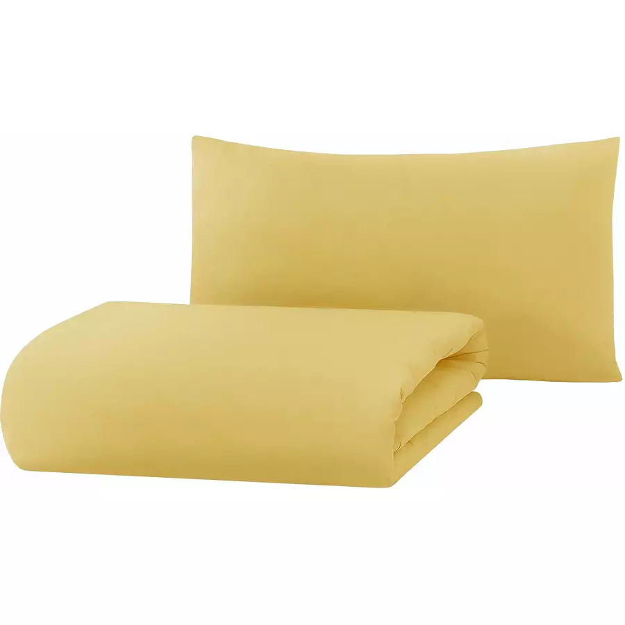 hibboux® Bettwäsche-Set Mono Duvet Cover - Yellow Yellow