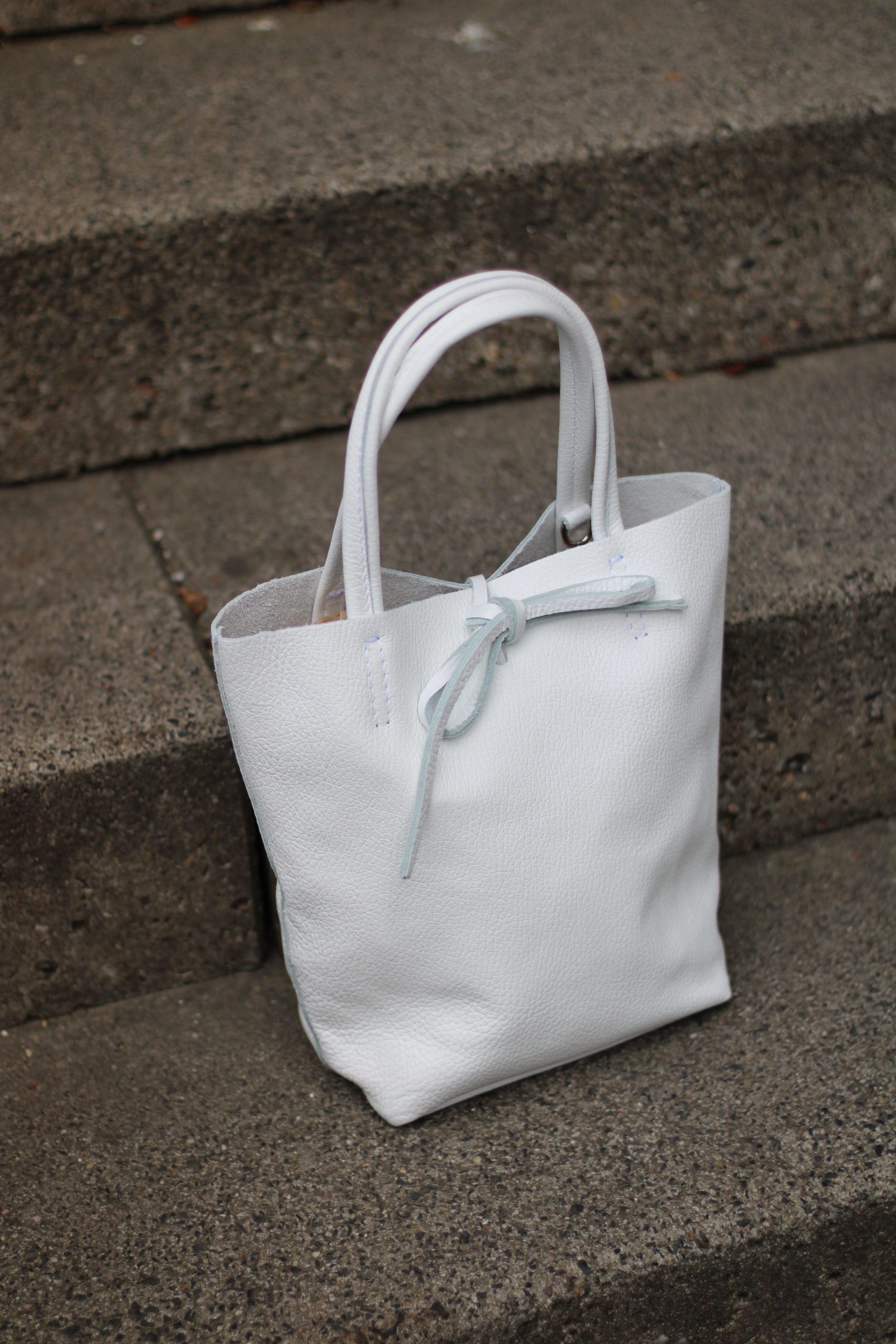 Mini Shopper - Leer Wit