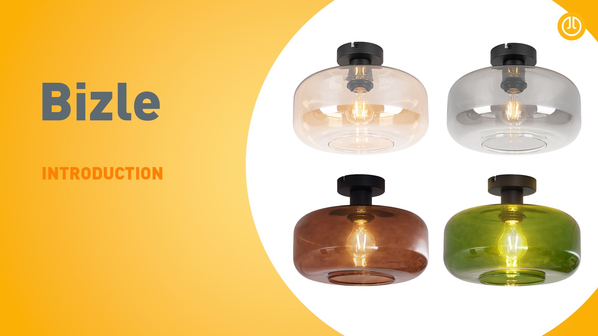 Retro plafondlamp zwart met groen glas - Bizle