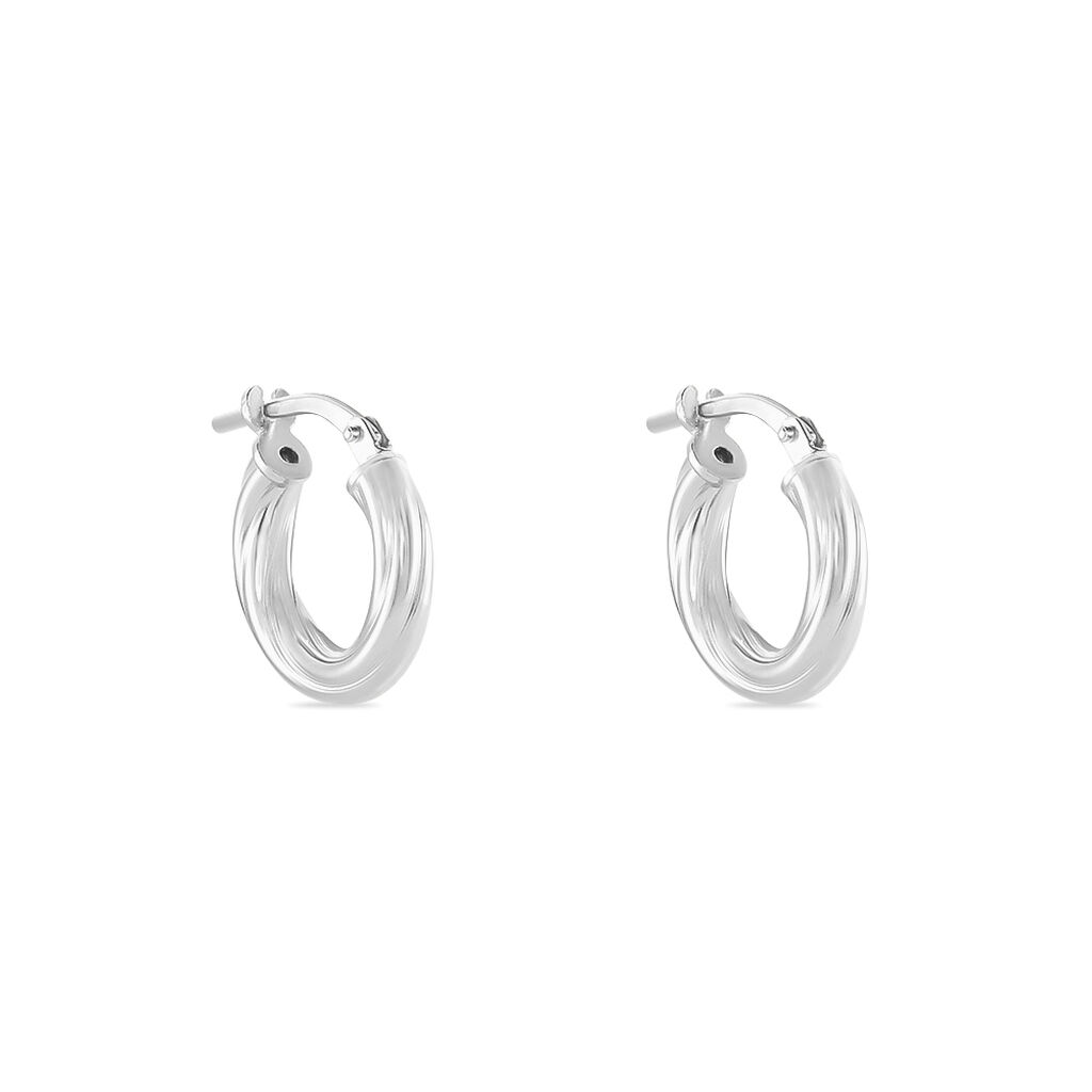 Créoles Maia Argent Blanc