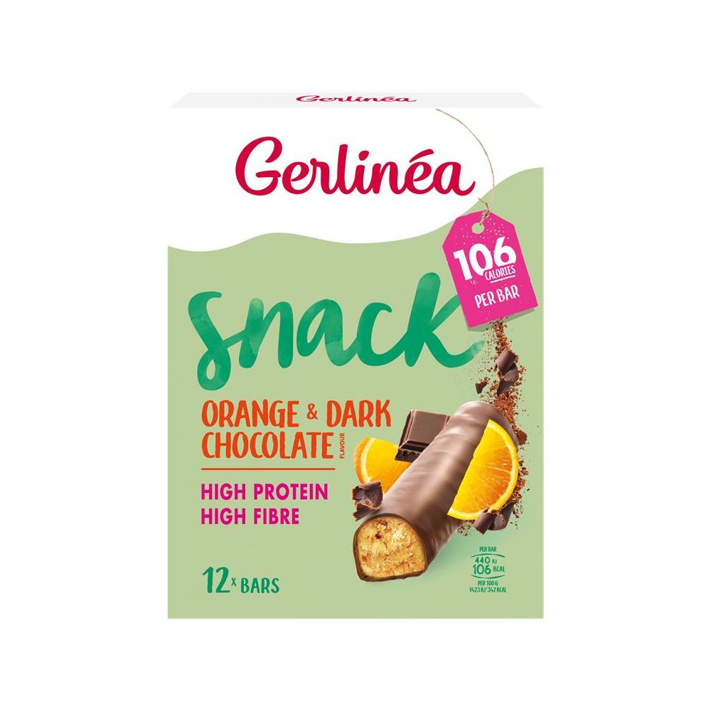 Gerlinéa Snackrepen Sinaas & Pure Chocolade Smaak (372 gr)