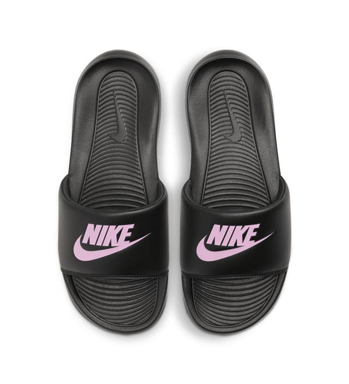 NIKE VICTORI ONE WOMENS SLIDES BLACK-LT-ARCTIC-PINK-BLACK