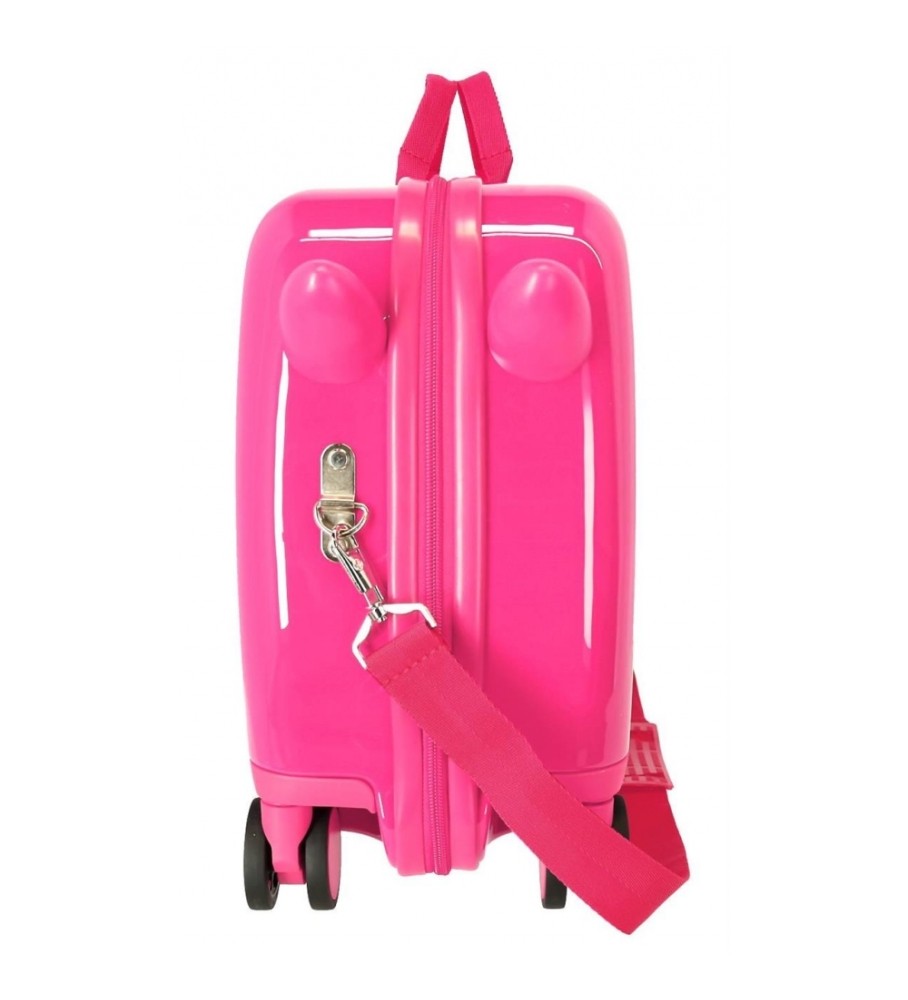 Mala infantil Disney Minnie Super Helpers com 4 rodas, rosa.