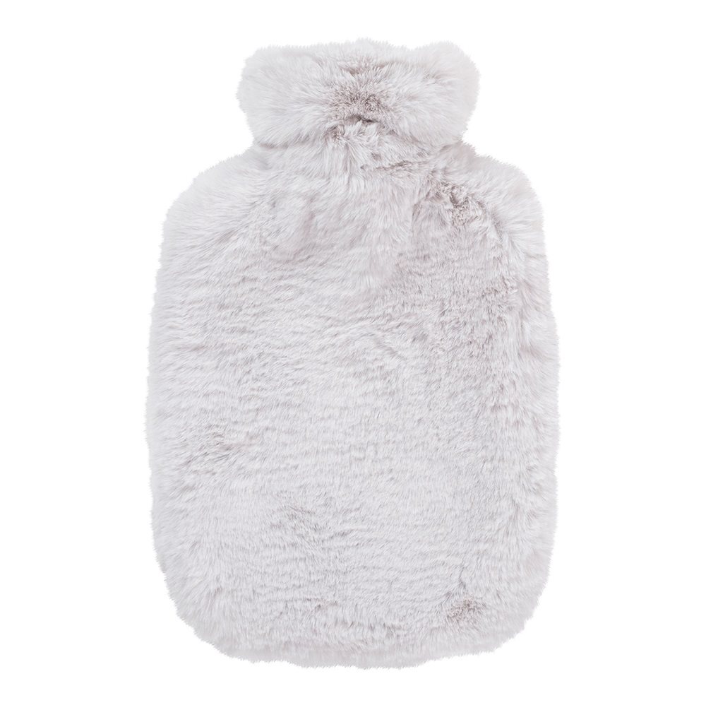 fashy Wärmflasche 2l Flauschbezug Extra Soft hellgrau 1 Stk