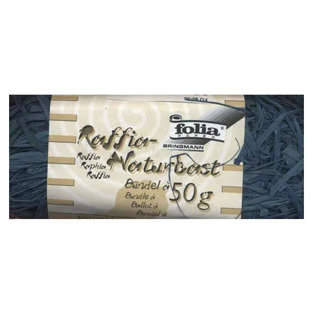 Folia Naturbast Raffia Könifgsblau, 50g