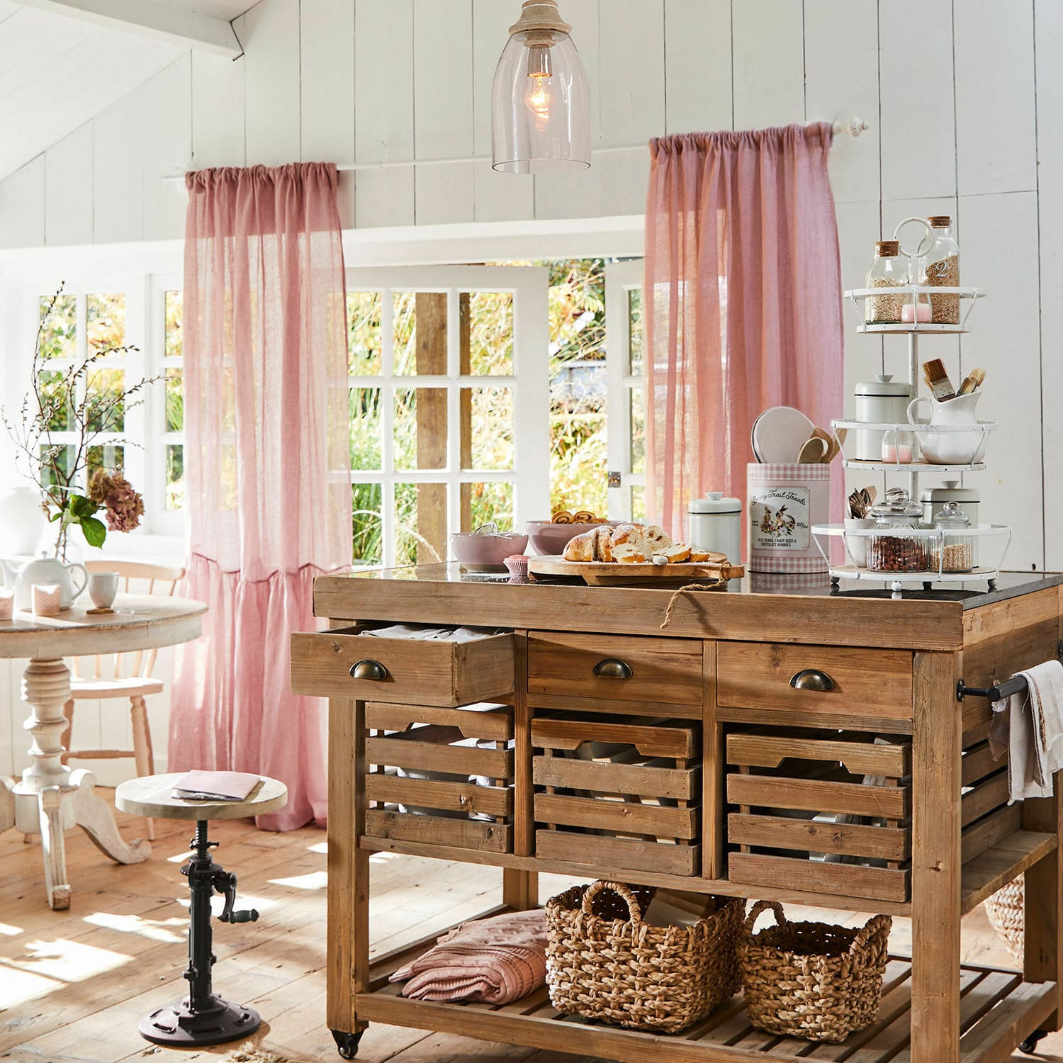 Gardine Drimmelen 135x250 cm | rosa