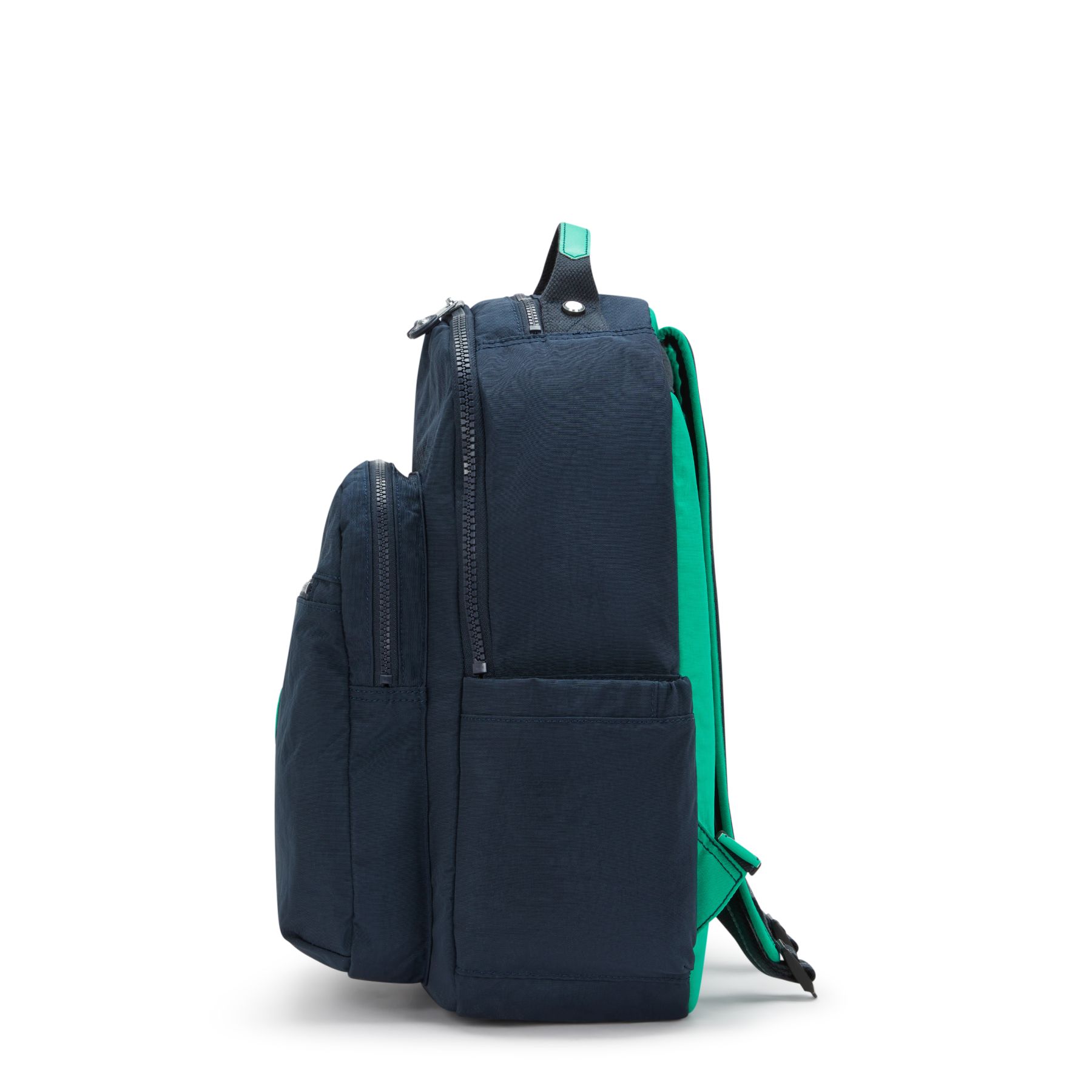SEOUL Grand Sac à Dos avec Protection pour Ordinateur Portable - Blue Green Block