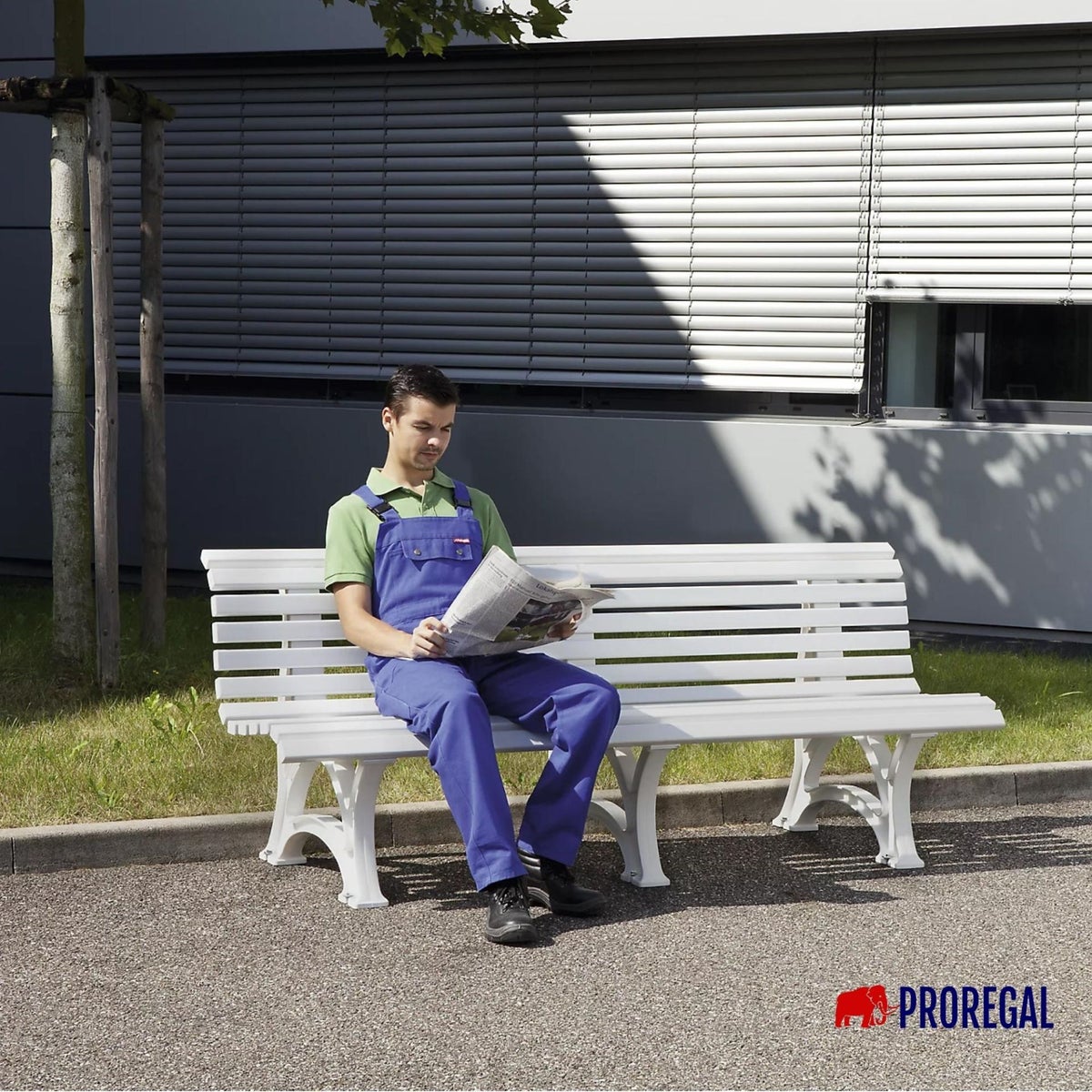 PROREGAL Jamaica tuinbank, 4-zits, bruin, hxbxd 80 x 200 x 64 cm, weerbestendig en uv-bestendig kunststof, parkbank, zitbank