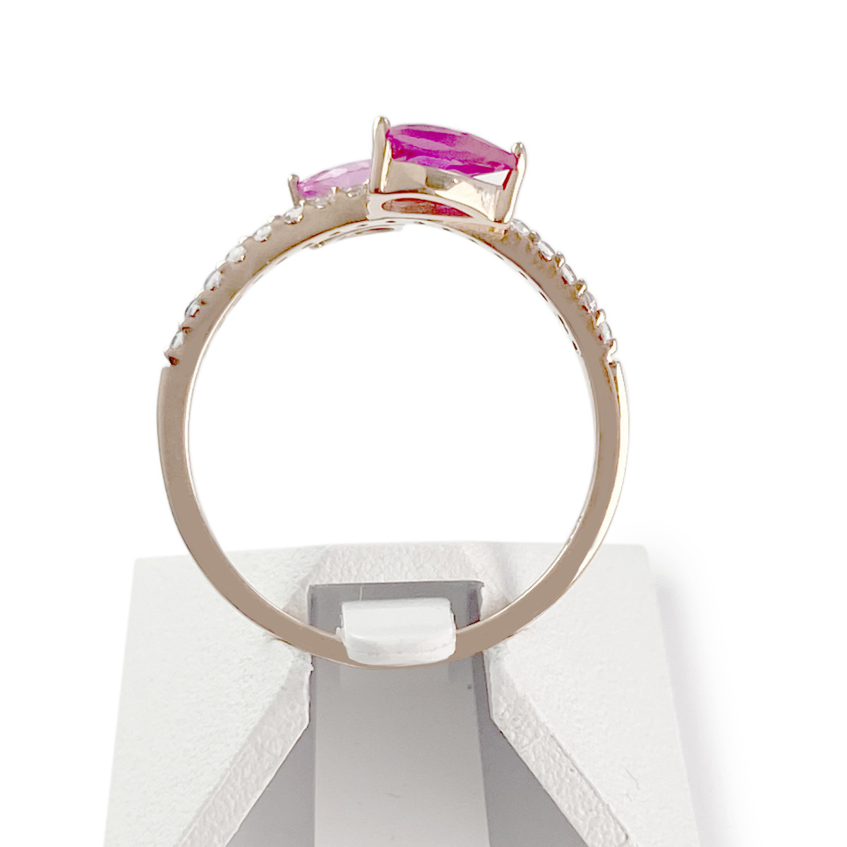 Bague d'occasion or 375 rose zirconia