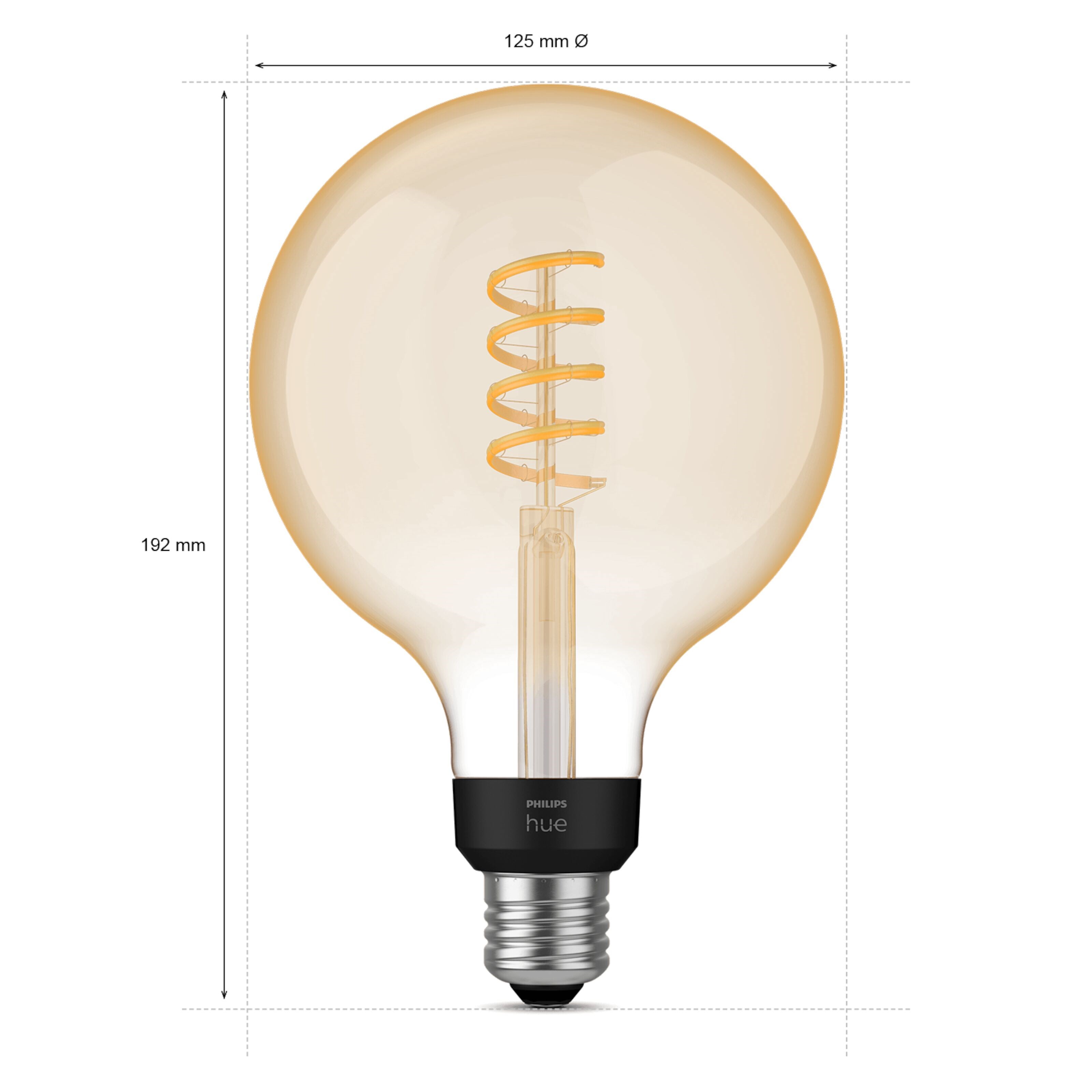 Philips Hue Filament G125 E27 Smart LED-pære 550 lm