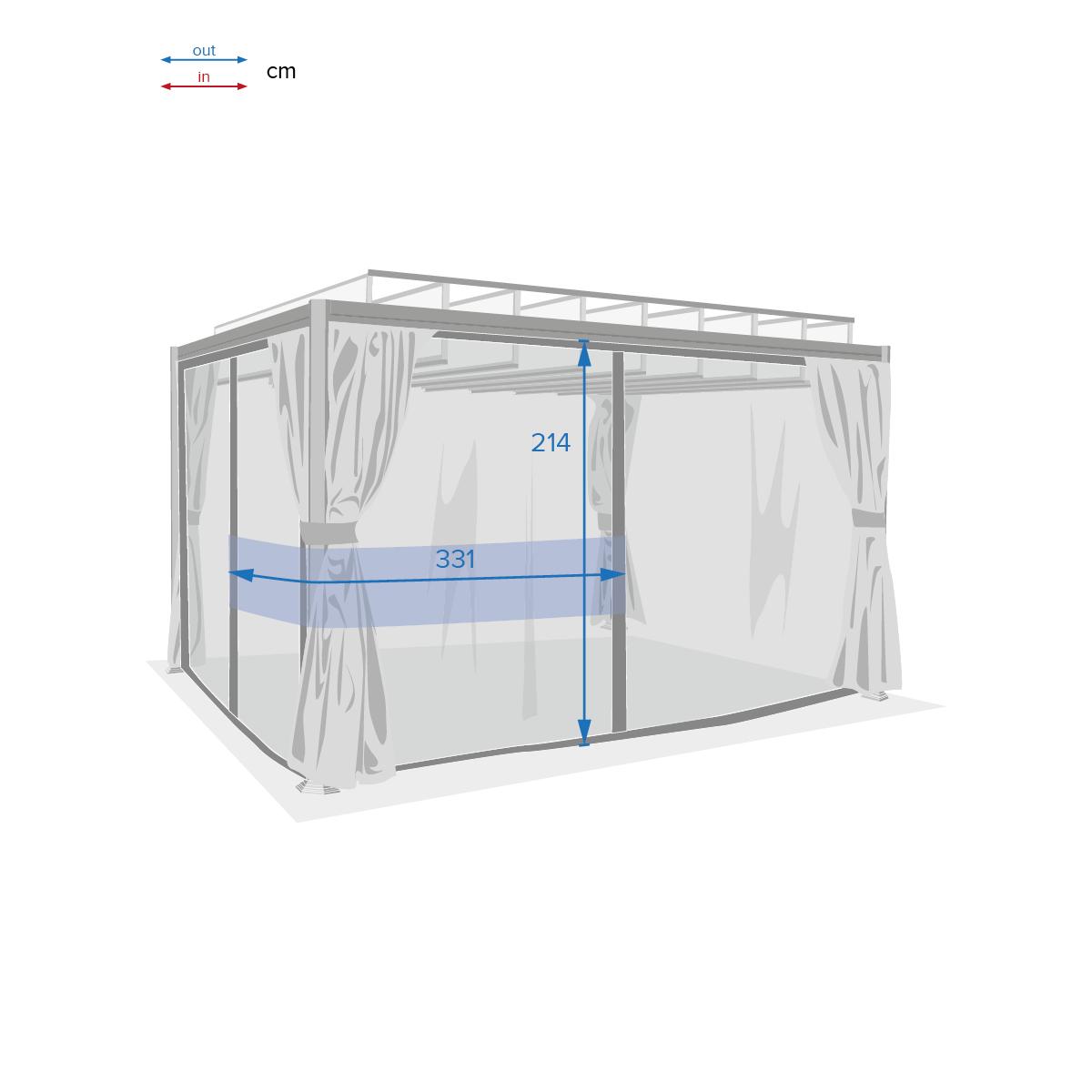 RIDEAUX MOUSTIQUAIRE BELIZE 3X3.8CM