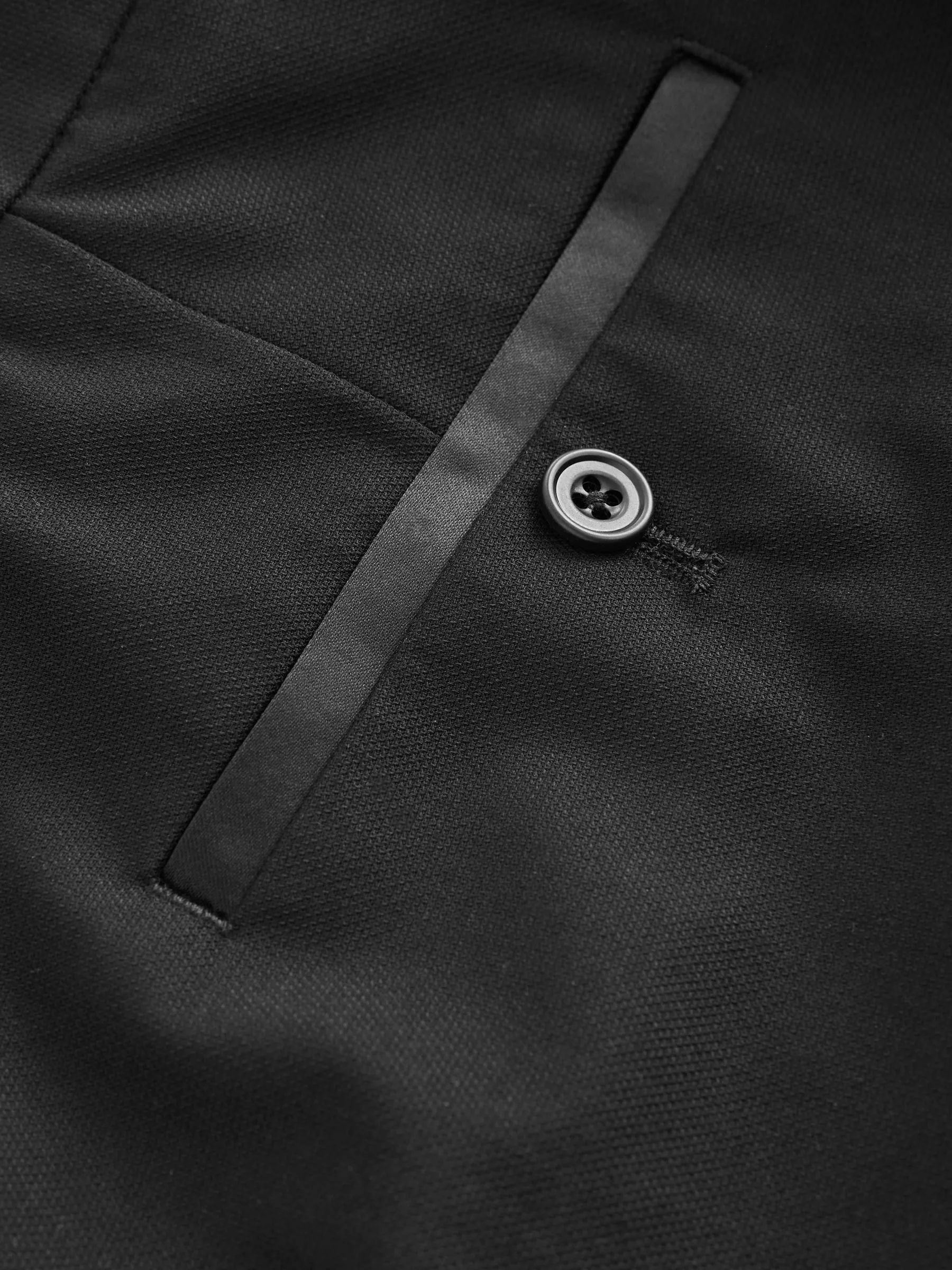 Zwart - Slim Fit - Motionflex Textured Tuxedo Trousers With Side Tape