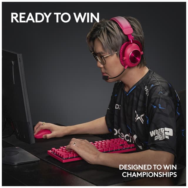 Logitech G PRO X TKL Lightspeed Tactile trådløst gamingtastatur (pink)