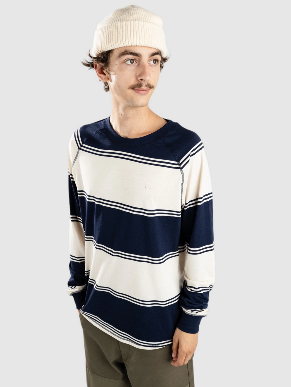 Kazane Casper Long Sleeve T-Shirt birch bl iris stripe