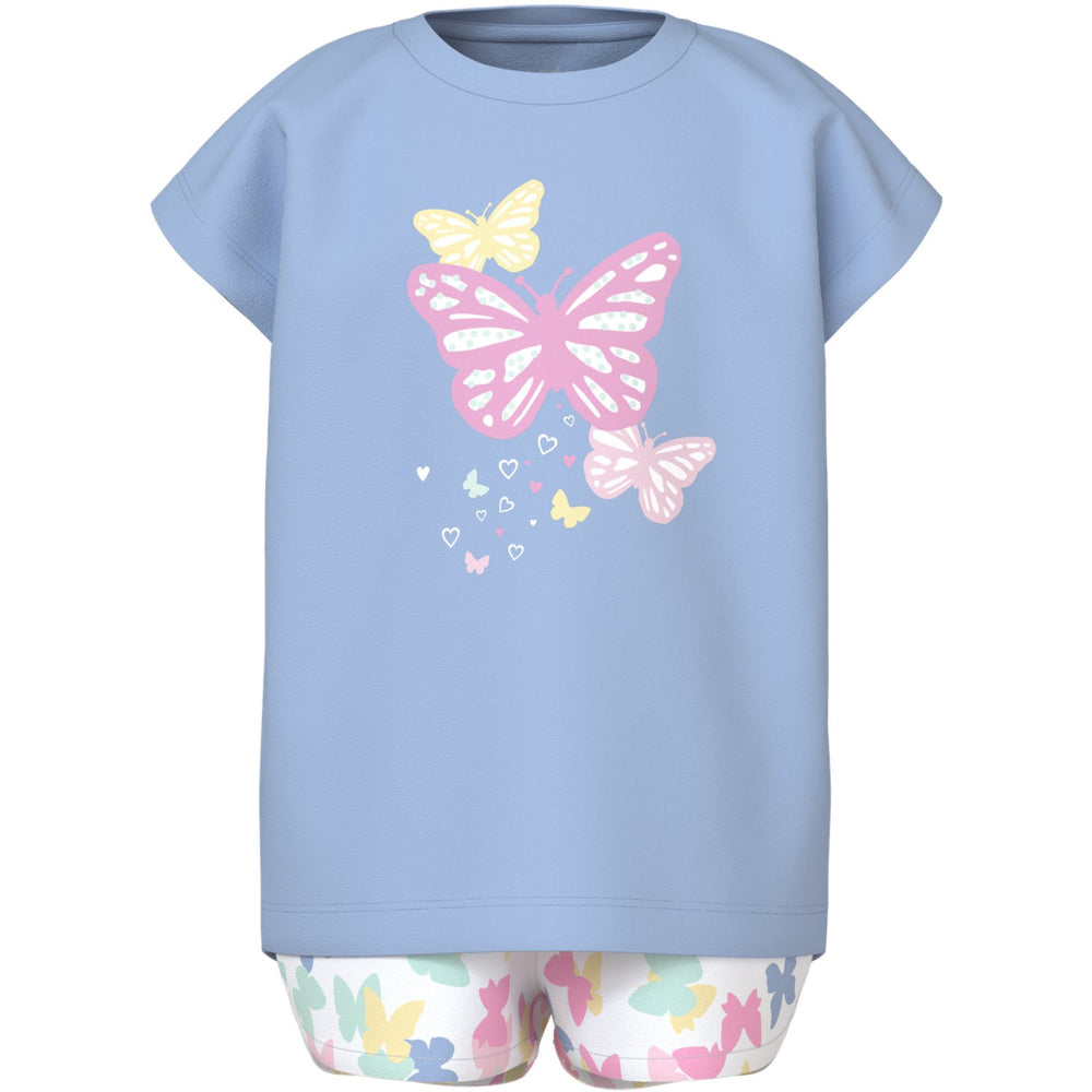 Køb Name It Chambray Blue Butterflies Vigea Shorts Sæt