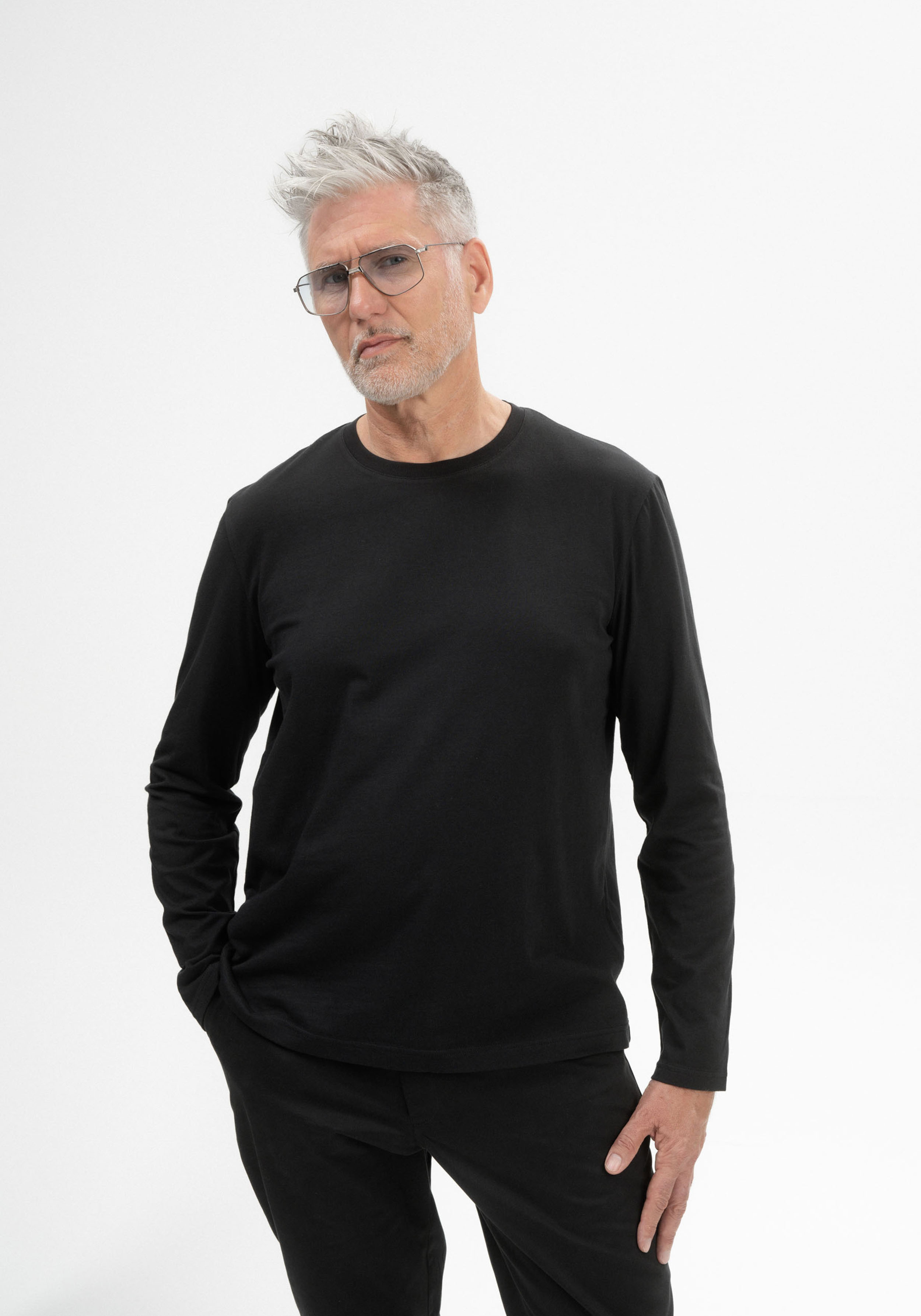 Mela Longsleeve Shirt Jerin Schwarz