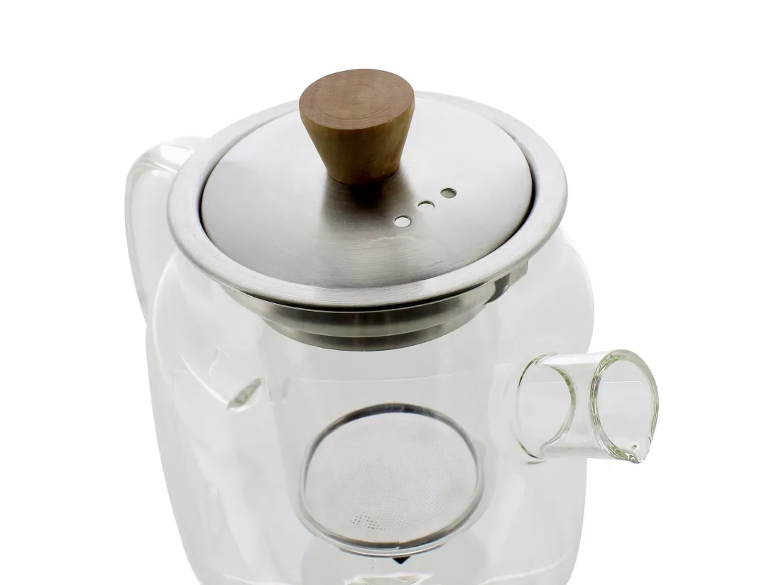 Ogo Living - Theiere Oscar 550ml En Verre Borosilicate Et Inox
