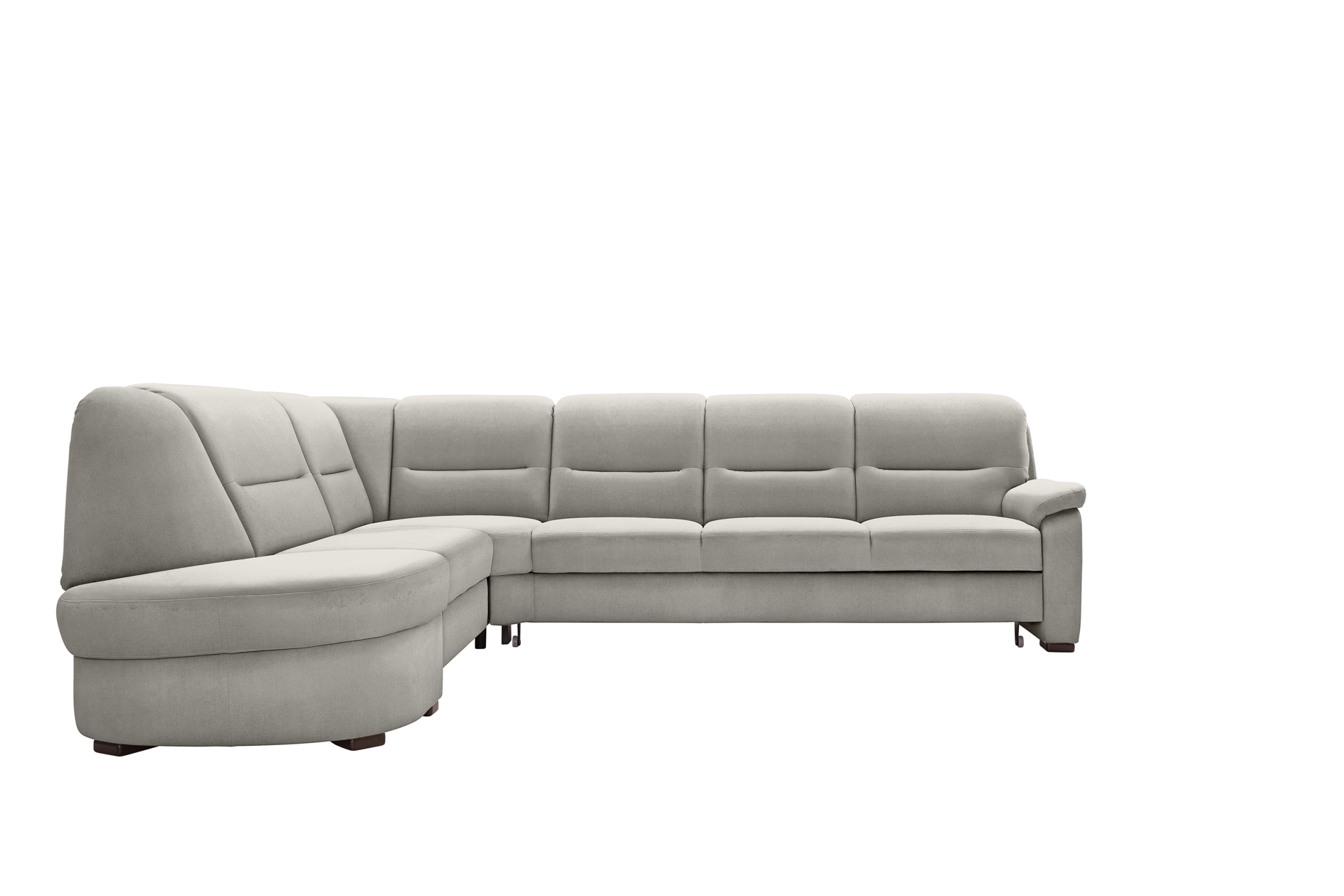 polsterpower Ecksofa - Saddle alu - Basismodell - Ottomane links