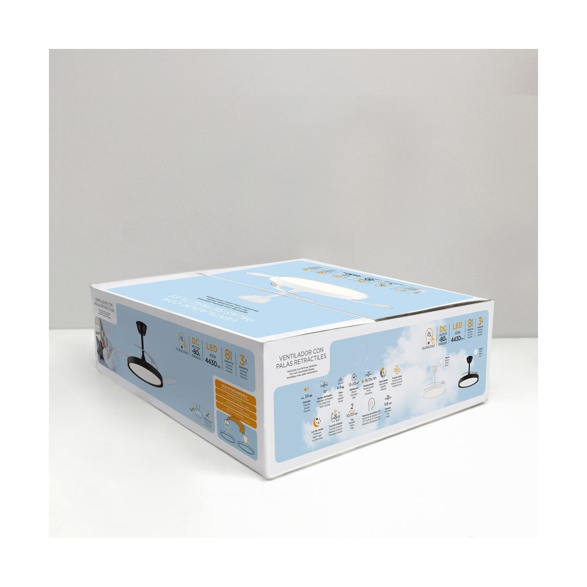 CristalRecord Plafondventilator Polaris Ã 106 cm wit
