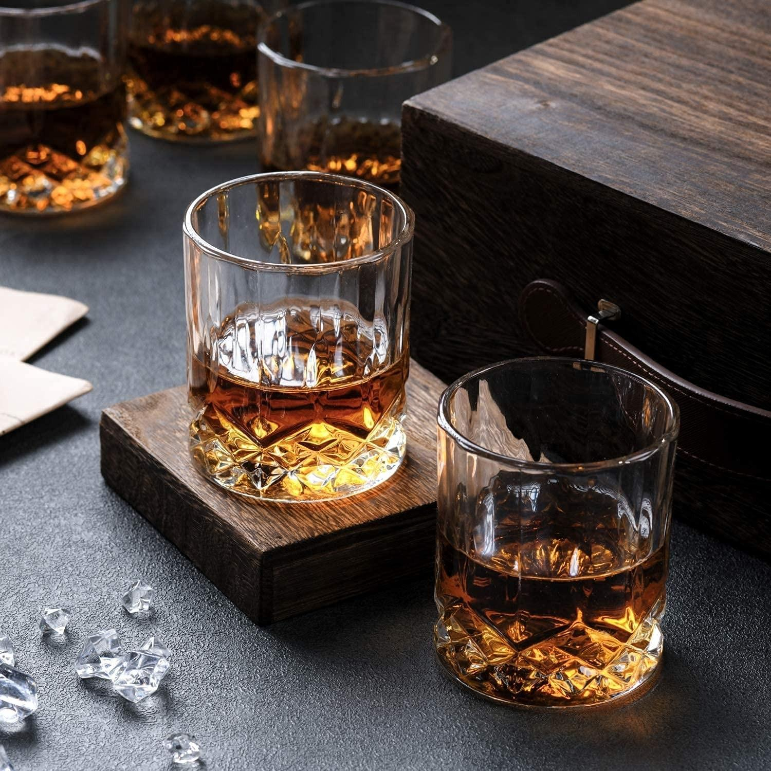 (7-tlg. Set) Edler Whisky Dekanter   Gläser Whiskey Geschenkset - Square Design