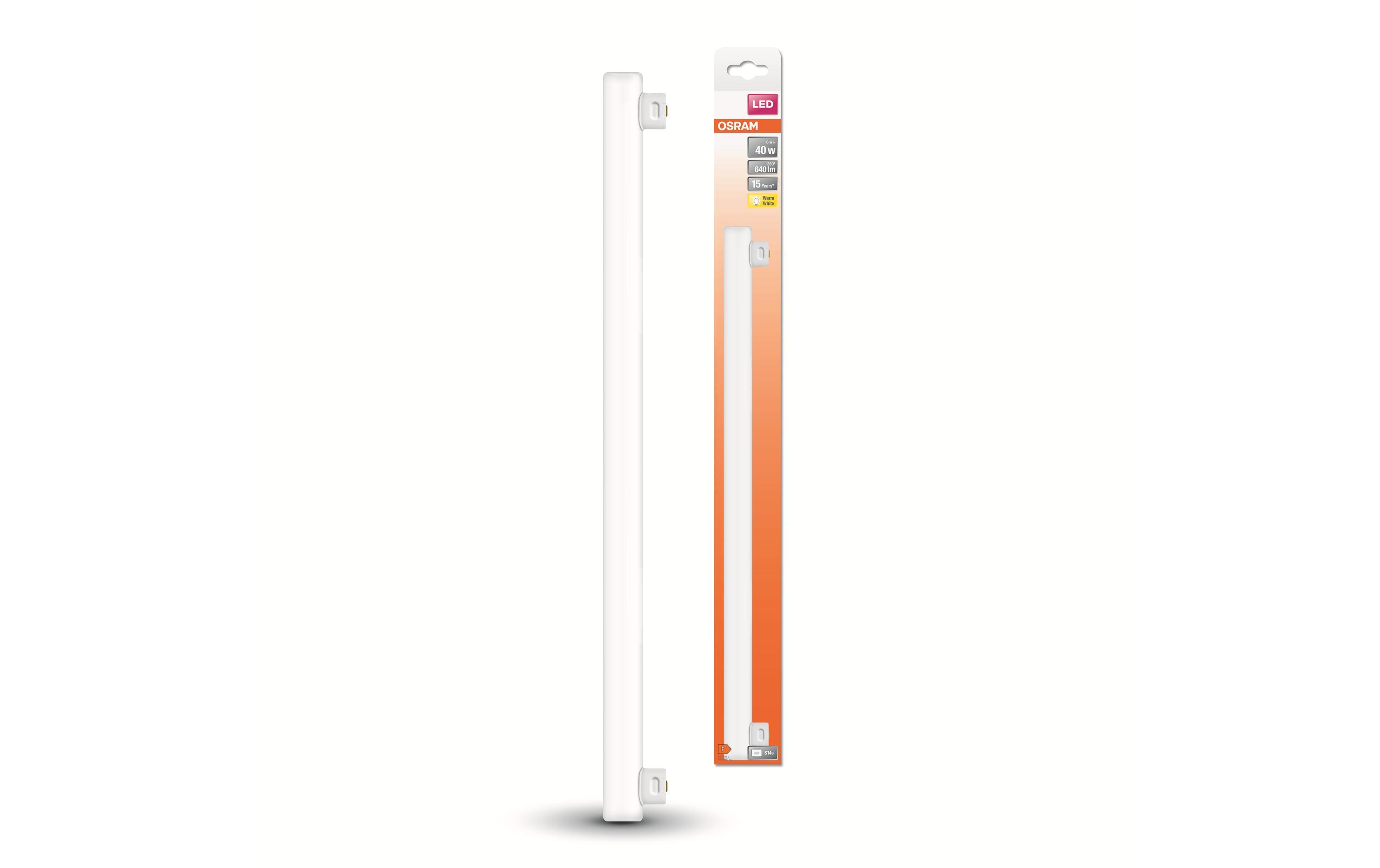 Röhre LEDinestra Base, 6W, S14 s, WarmweissStabförmige LED-Lampen