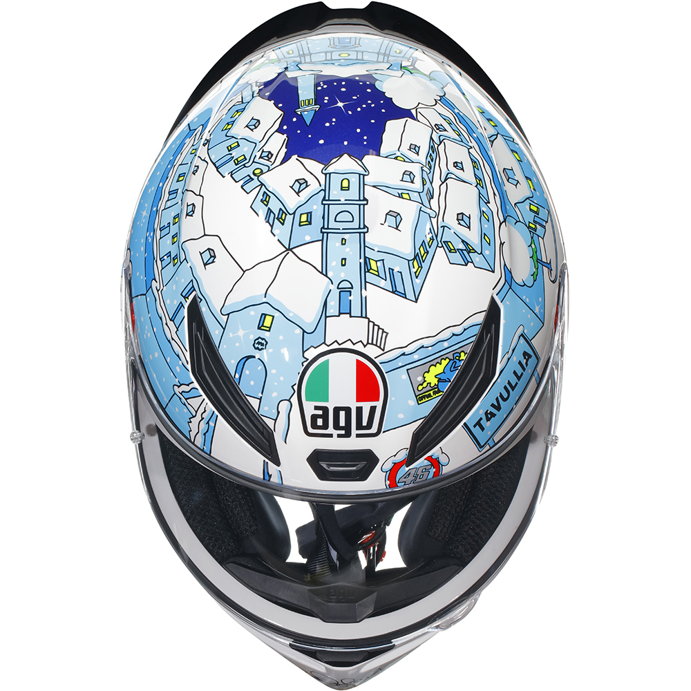 AGV - Casque K1 S Rossi Winter Test 2017 Blanc / Bleu / Marron