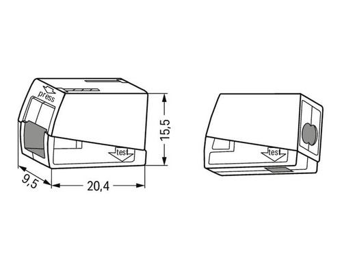 Wago 224-112 Verlichtingsaansluitblok 0,5-2,5mm² 2-aderig 100 stuks wit standaarduitvoering