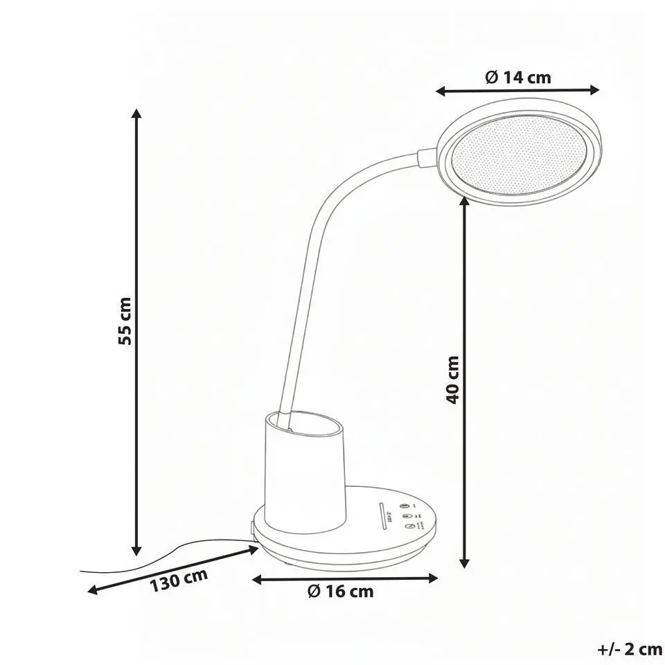 VELA - Bureaulamp LED - Wit - Synthetisch materiaal