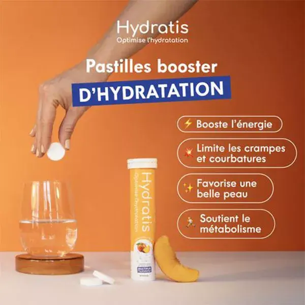 Pastilhas Hydratis sabor pêssego, 20 unidades