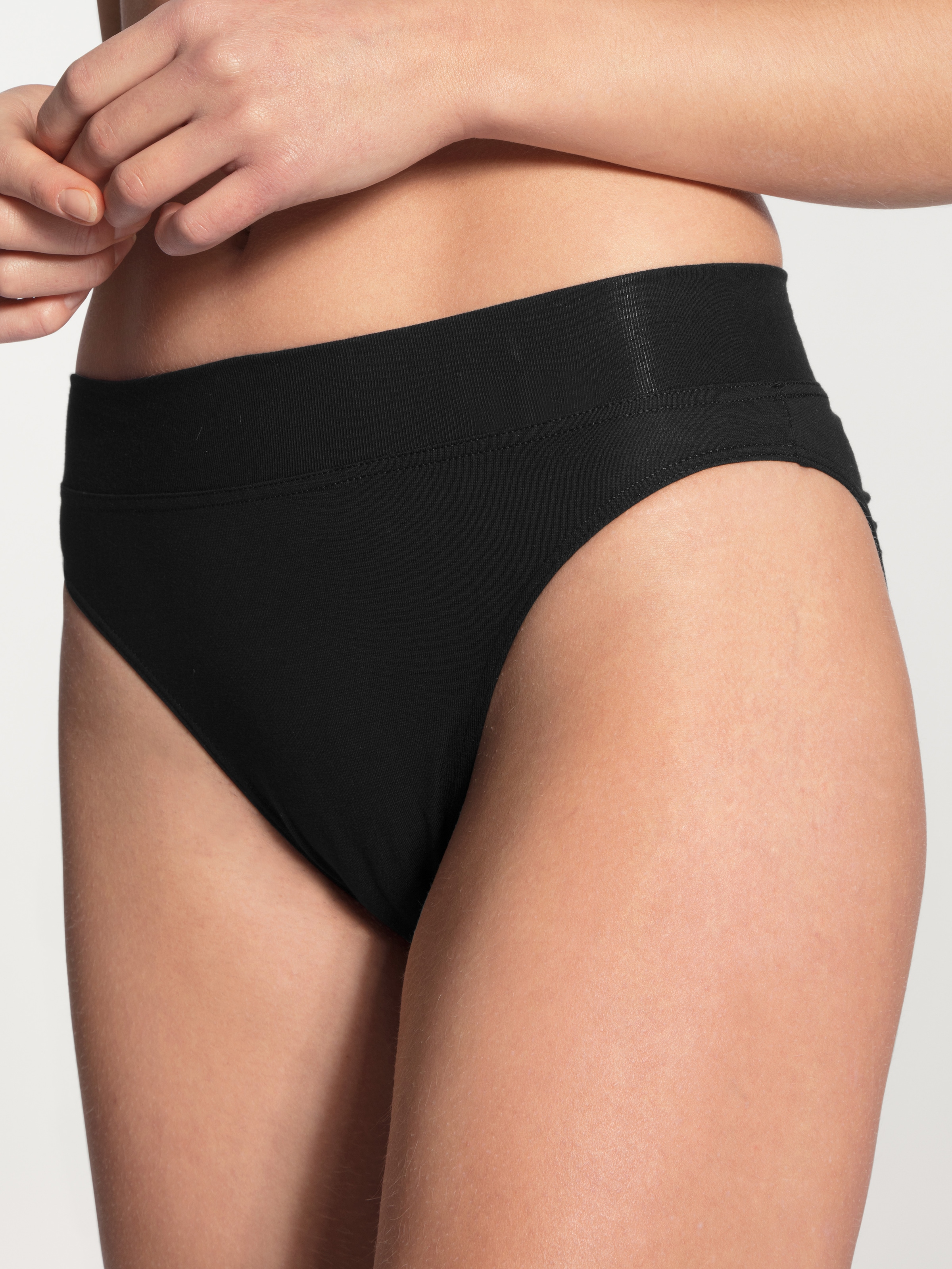 CALIDA High-Waist-Slip »Elastic Duopack«, breiter Softbund, elastisch, atmungsaktiv, weich