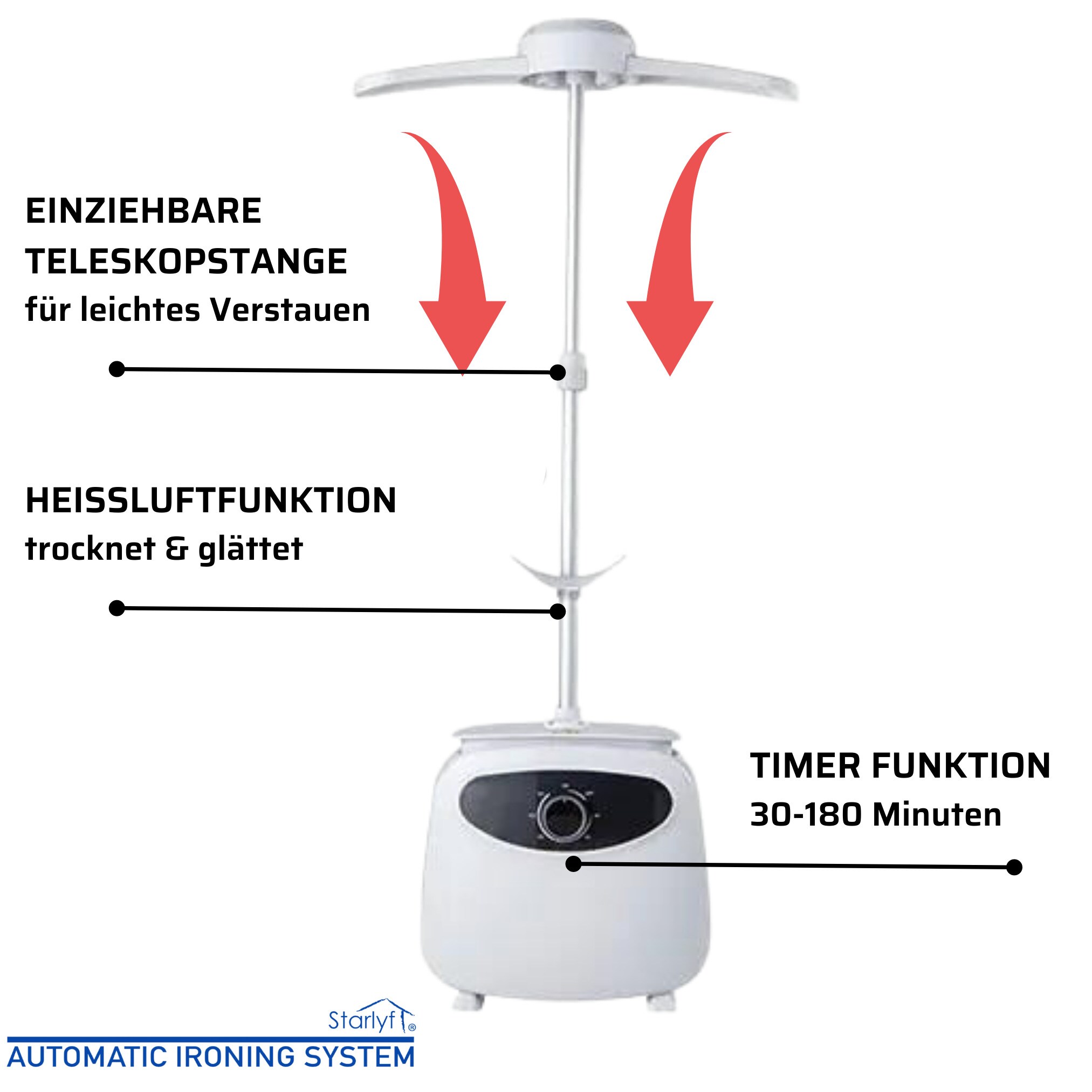 Starlyf® Automatisches Bügelsystem – Hemdenbügler Automatic Ironing System