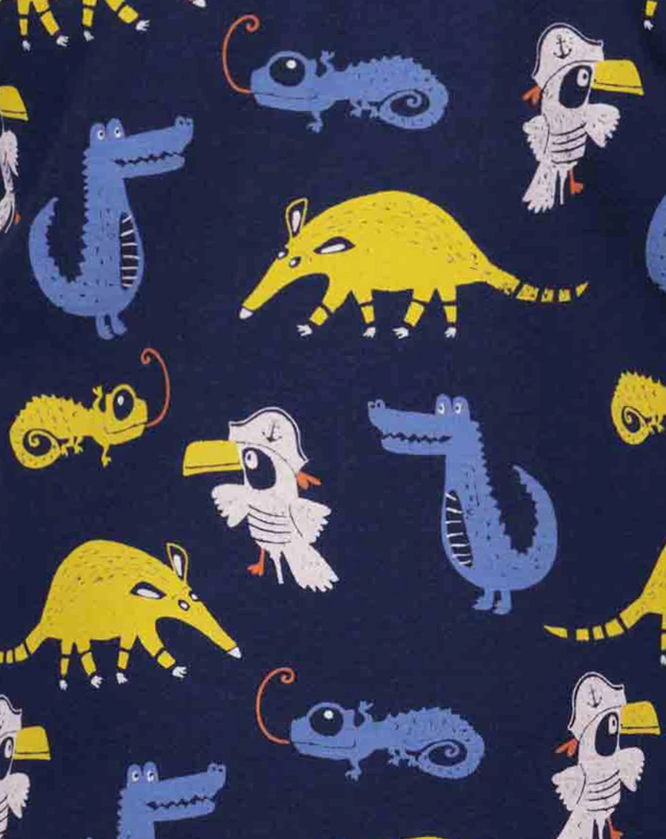 T-Shirt JUNGLE FUN 2-teilig in ultramarin