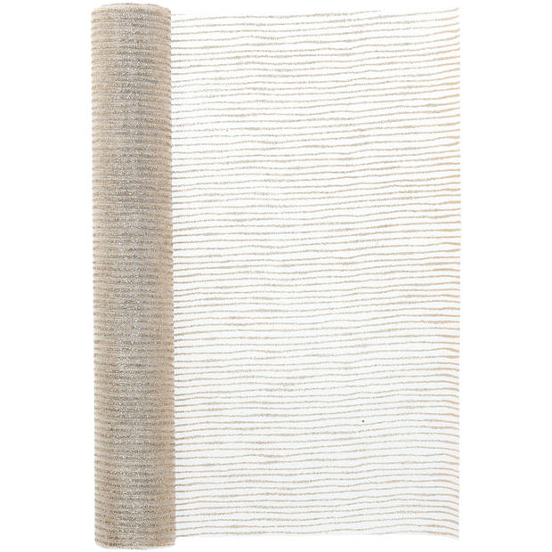 Decostof organza 3ass champagne 28x300cm