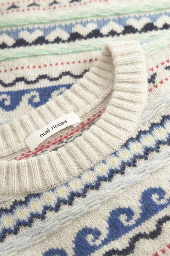 Nué Notes Milo Crewneck Egret multi knit