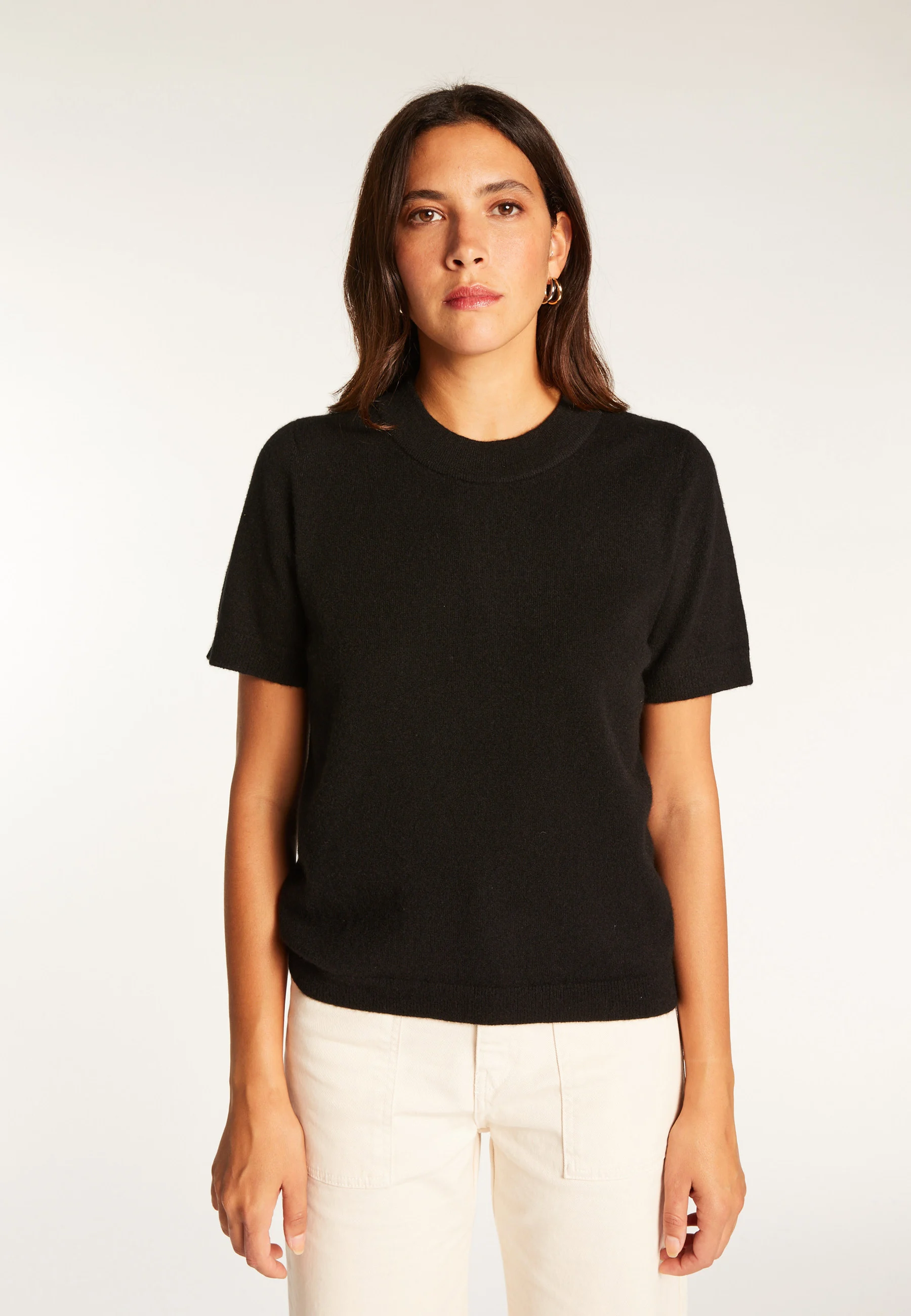 AUBRYAH24 - T-shirt en cachemire | Noir