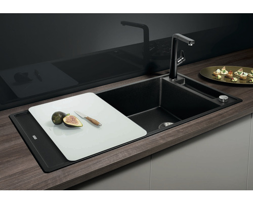 Blanco AXIA III XL 6 S spoelbak, 1000 x 510 mm, zwart, 525857